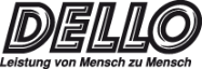DELLO Logo - Text: Leistung von Mensch zu Mensch